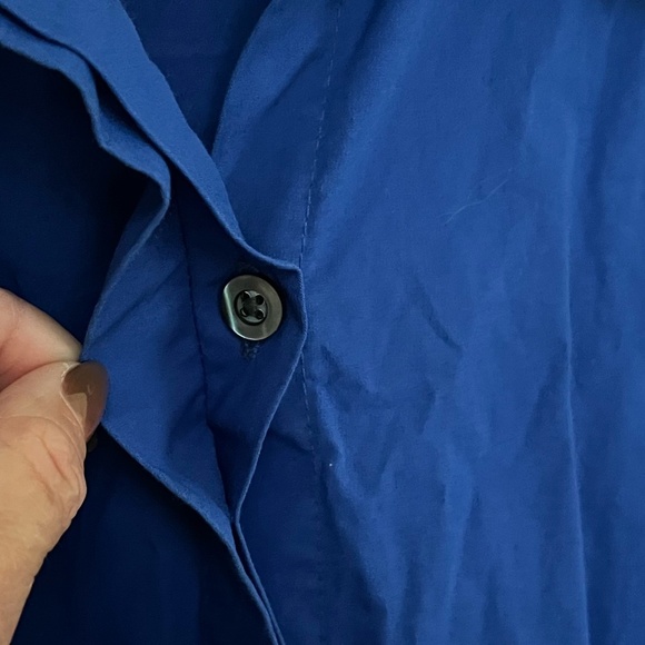 BANANA REPUBLIC | Like New Cobalt Blue Cotton Paxton Poplin Mini Dress | Size XS - Picture 8 of 12